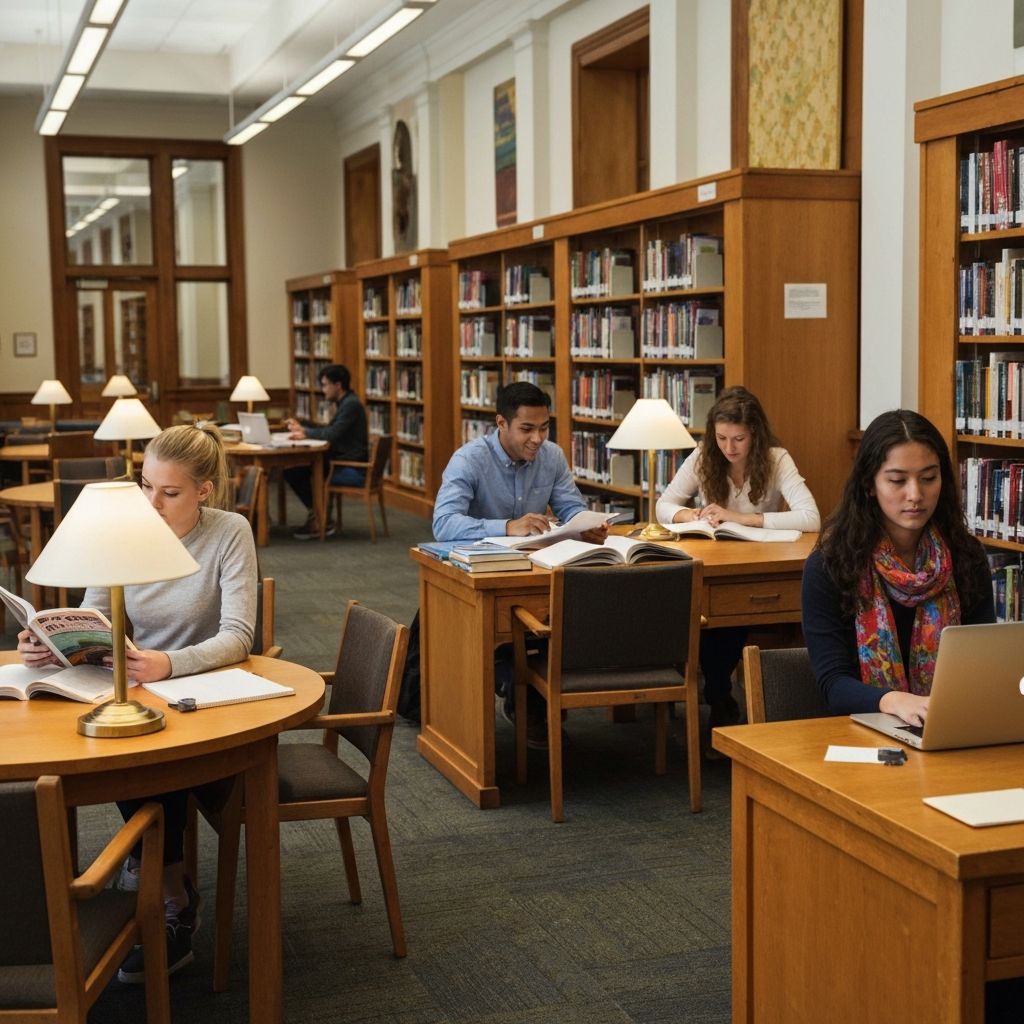 Students in college campus